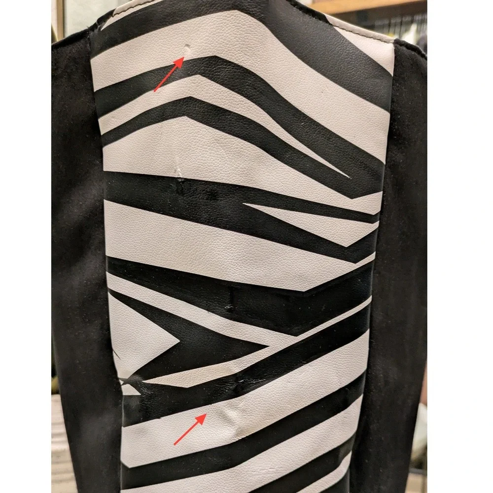 Balmain Parfums Black Zebra Print‎ Tote Bag Faux Suede BAZPA31